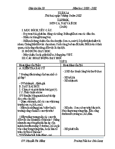 Giáo án Lớp 1 - Tuần 24 - Năm học 2021-2022 - Nguyễn Thị Hằng