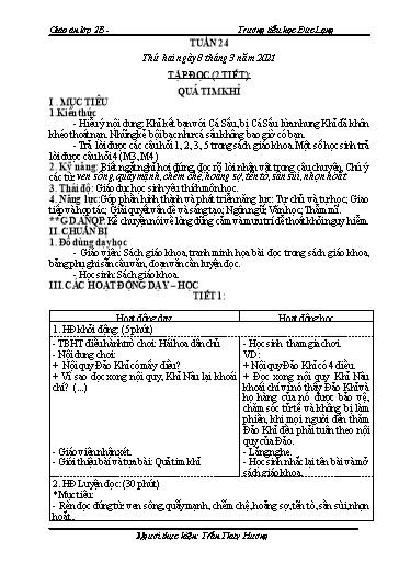 Giáo án Lớp 2 - Tuần 24 - Năm học 2020-2021 - Trần Thúy Hường