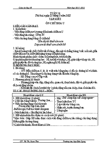 Giáo án Lớp 3 - Tuần 26 - Năm học 2021-2022 - Võ Thị Xuân Thơ