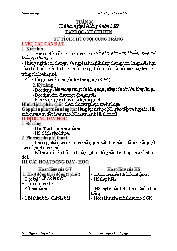 Giáo án Lớp 3 - Tuần 30 - Năm học 2021-2022 - Nguyễn Thị Năm