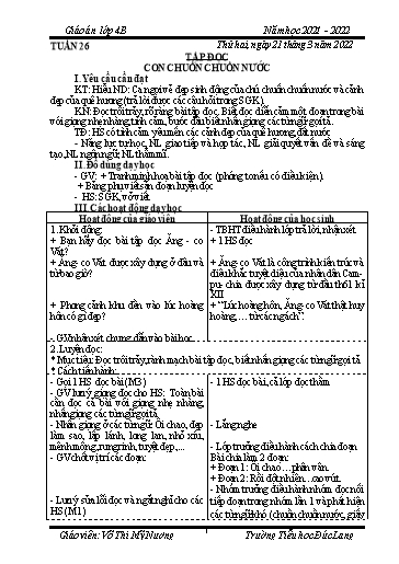 Giáo án Lớp 4 (CV2345) - Tuần 26 - Năm học 2021-2022 - Võ Thị Mỹ Nương