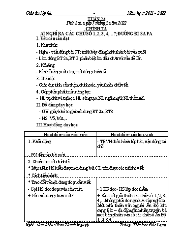 Giáo án Lớp 4 - Tuần 24 - Năm học 2021-2022 - Phan Thanh Nguyệt