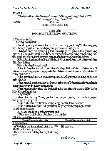 Giáo án Lớp 4 - Tuần 5 - Năm học 2023-2024 - Nguyễn Thị Hạnh
