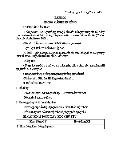 Giáo án Lớp 5 - Tuần 20 - Năm học 2021-2022