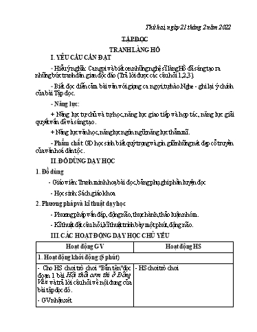 Giáo án Lớp 5 - Tuần 22 - Năm học 2021-2022