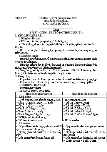 Giáo án Lớp 5 - Tuần 27 - Năm học 2024-2025
