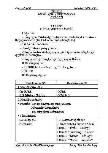 Giáo án Lớp 5 - Tuần 29 - Năm học 2020-2021 - Phan Thanh Nguyệt