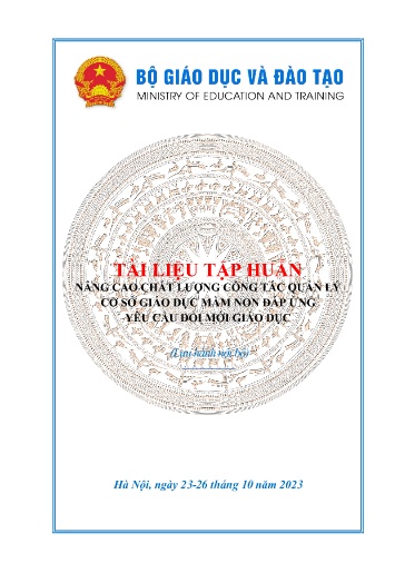 Tài liệu Tập huấn nâng cao chất lượng công tác quản lý cơ sở giáo dục mầm non đáp ứng yêu cầu đổi mới giáo dục